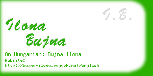 ilona bujna business card